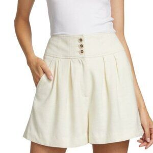 VERONICA Beard off white Alicia High-Rise Shorts classie size 6